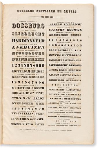 [SPECIMEN BOOK — JOH. ENSCHEDÉ EN ZONEN]. Proeve van Letteren Eerste [& Tweede] Verlvoog. Haarlem, 1830 and 1836.